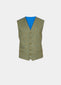 Combrook Men's Tweed Lined-Back Waistcoat In Lagoon - Regular Fit