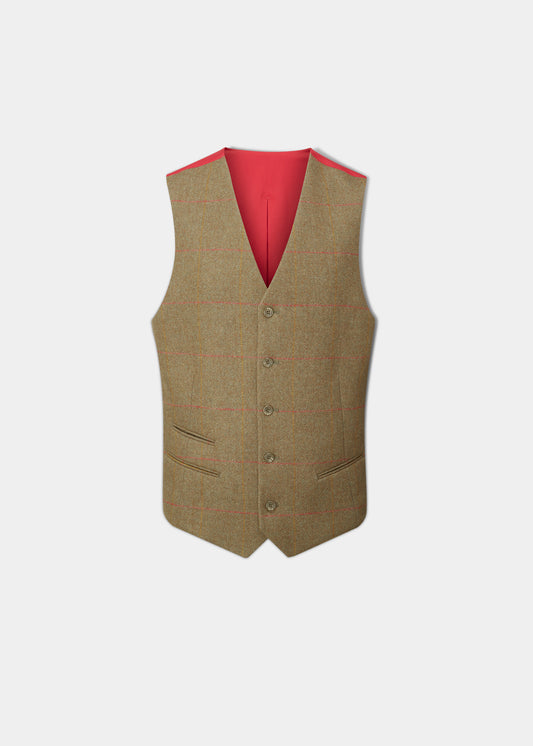 Combrook Men's Tweed Lined-Back Waistcoat In Hawthorn