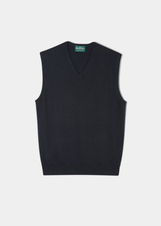 Ellerby Cotton Cashmere Slipover In Dark Navy
