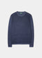 Kennford Faded Dye Merino Crew Neck Jumper In Nightshade