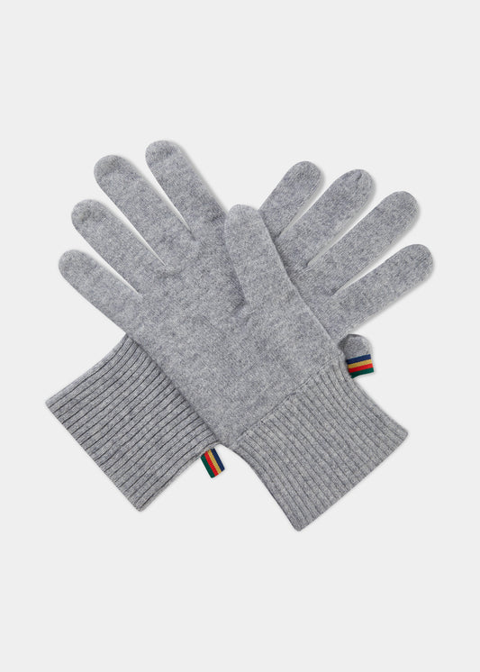 Cashmere Gloves - Light Grey Mix