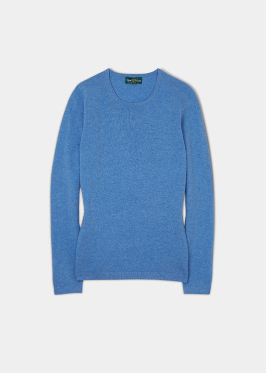 Ladies Geelong Lambswool Crew Neck Jumper In Mazerine