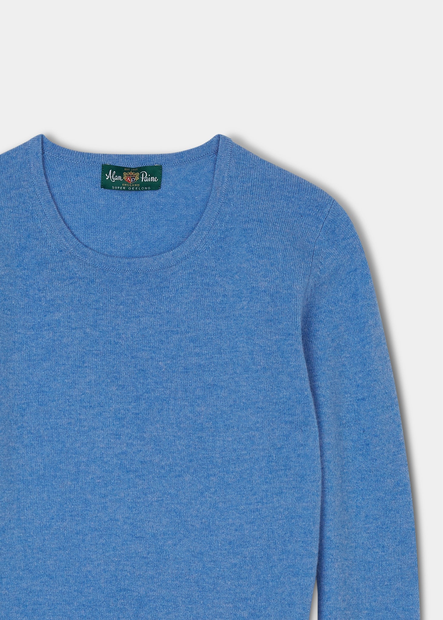 Ladies Geelong Lambswool Crew Neck Jumper In Mazerine