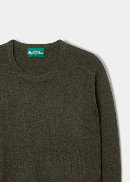 Dorset Men's Lambswool Jumper in Seaweed - Classic Fit
