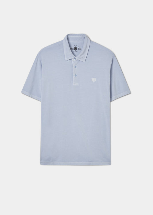 Fritton Pique Polo Shirt In Light Blue