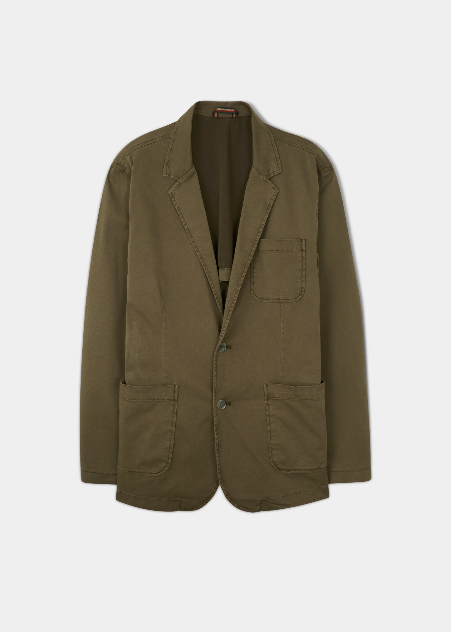 Men's cotton stretch blazer in olive