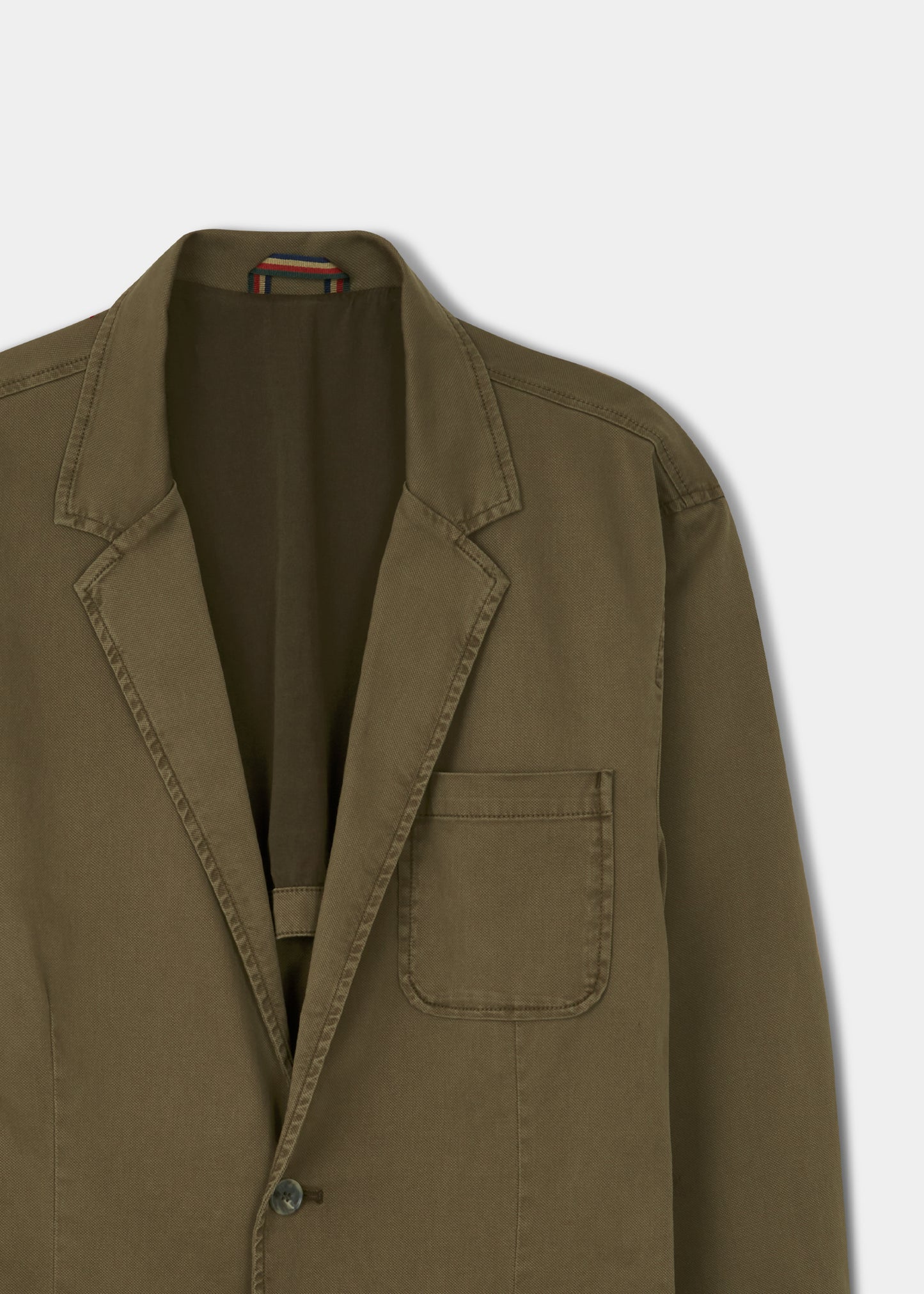 Men's cotton stretch blazer in olive