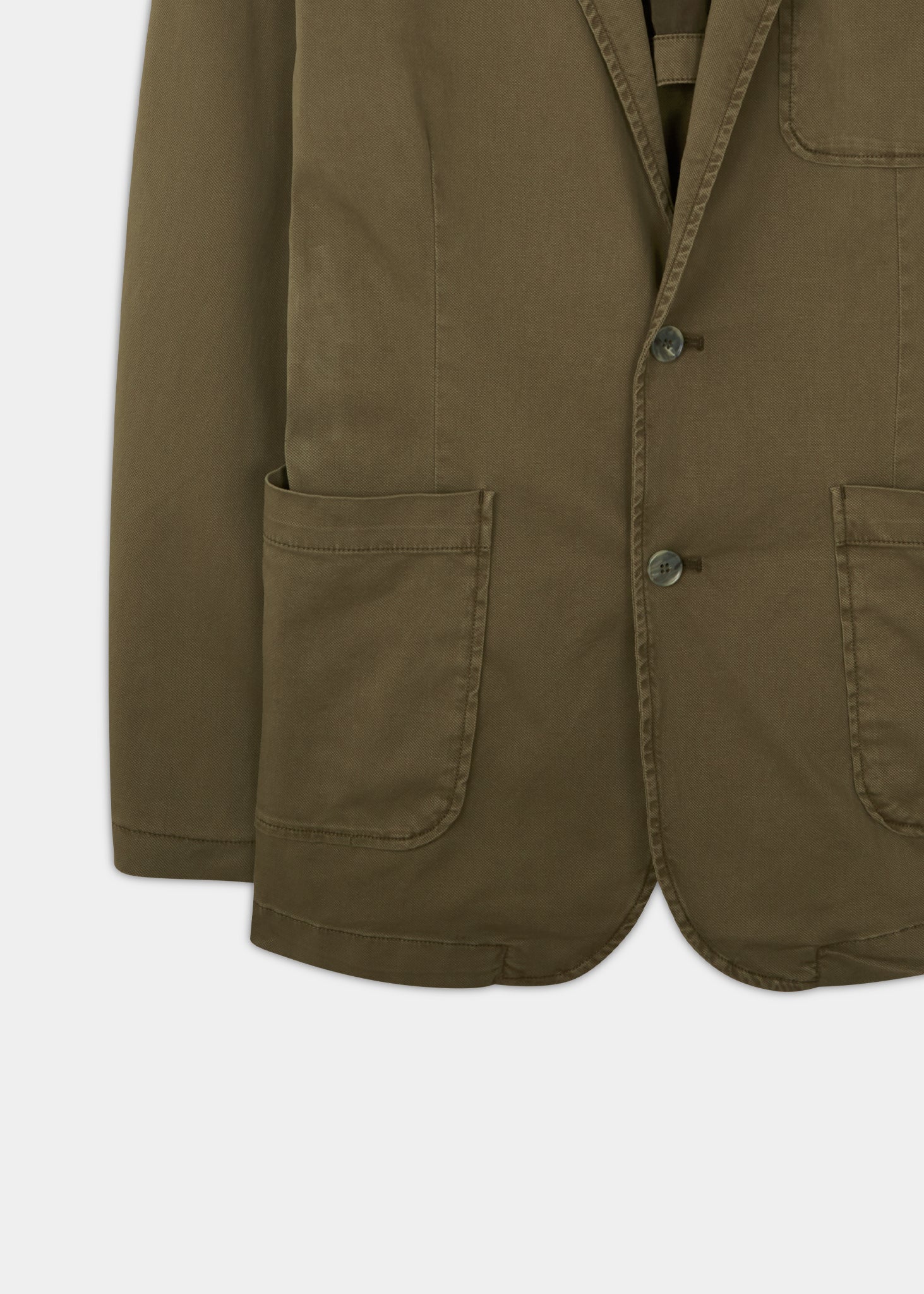 Men's cotton stretch blazer in olive