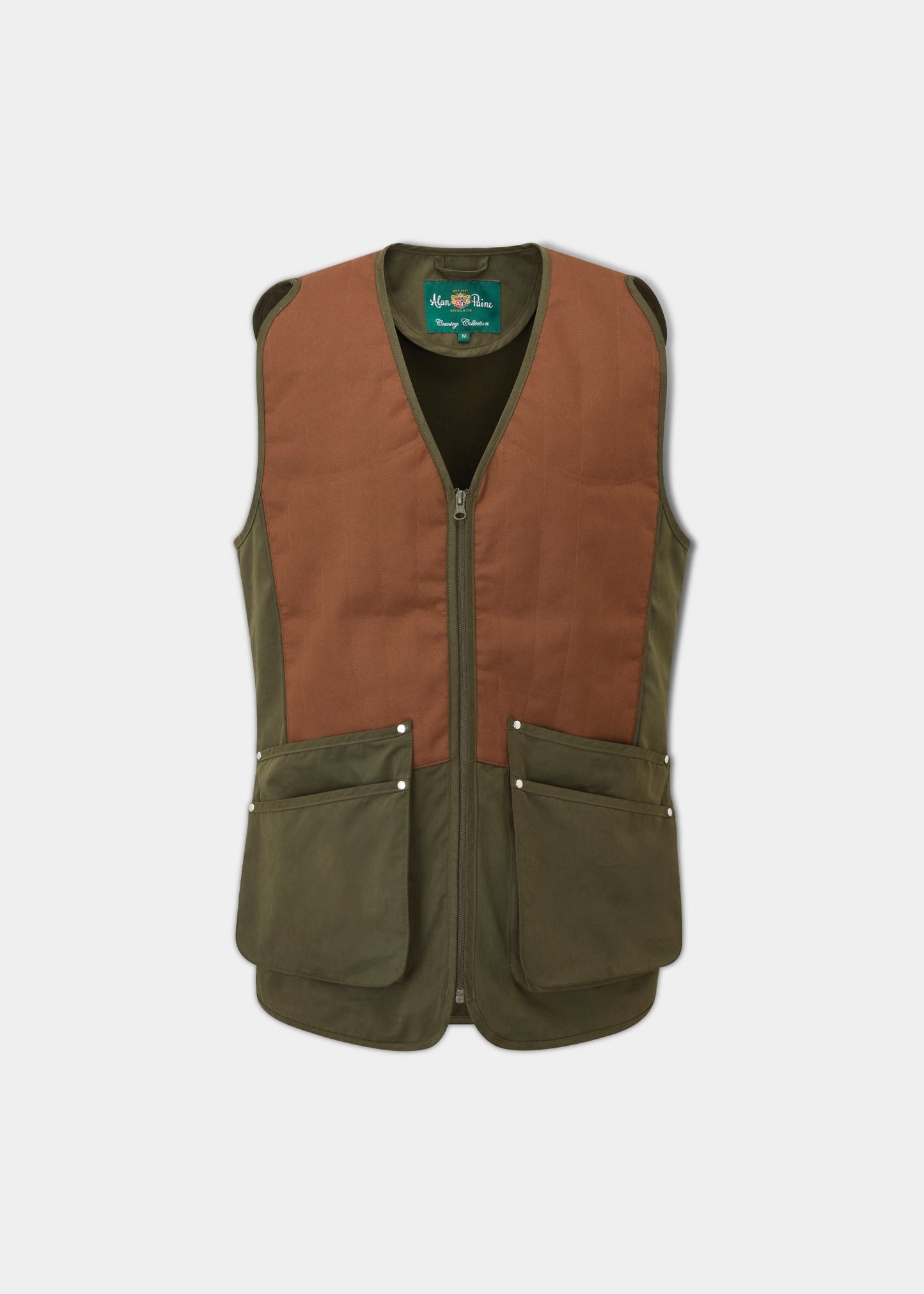 Bredon Shooting Vest In Olive - Regular Fit