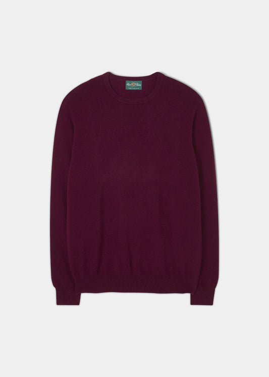 Melfort Cashmere Jumper in Bordeaux - Regular Fit