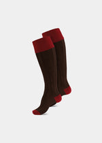 mens-shooting-socks-red-brown