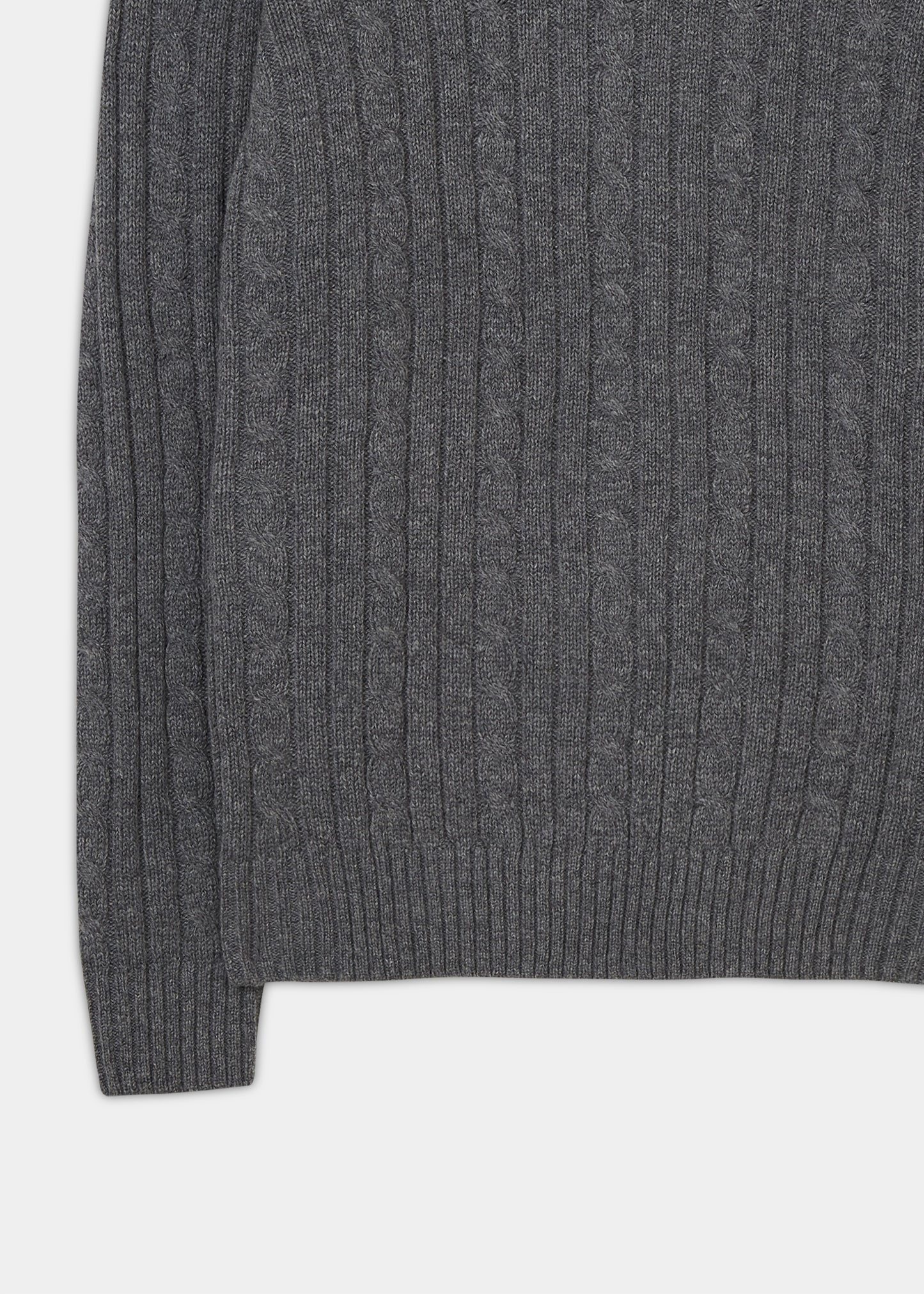 Rathmell Men's Cable Knit Jumper in Grey Mix