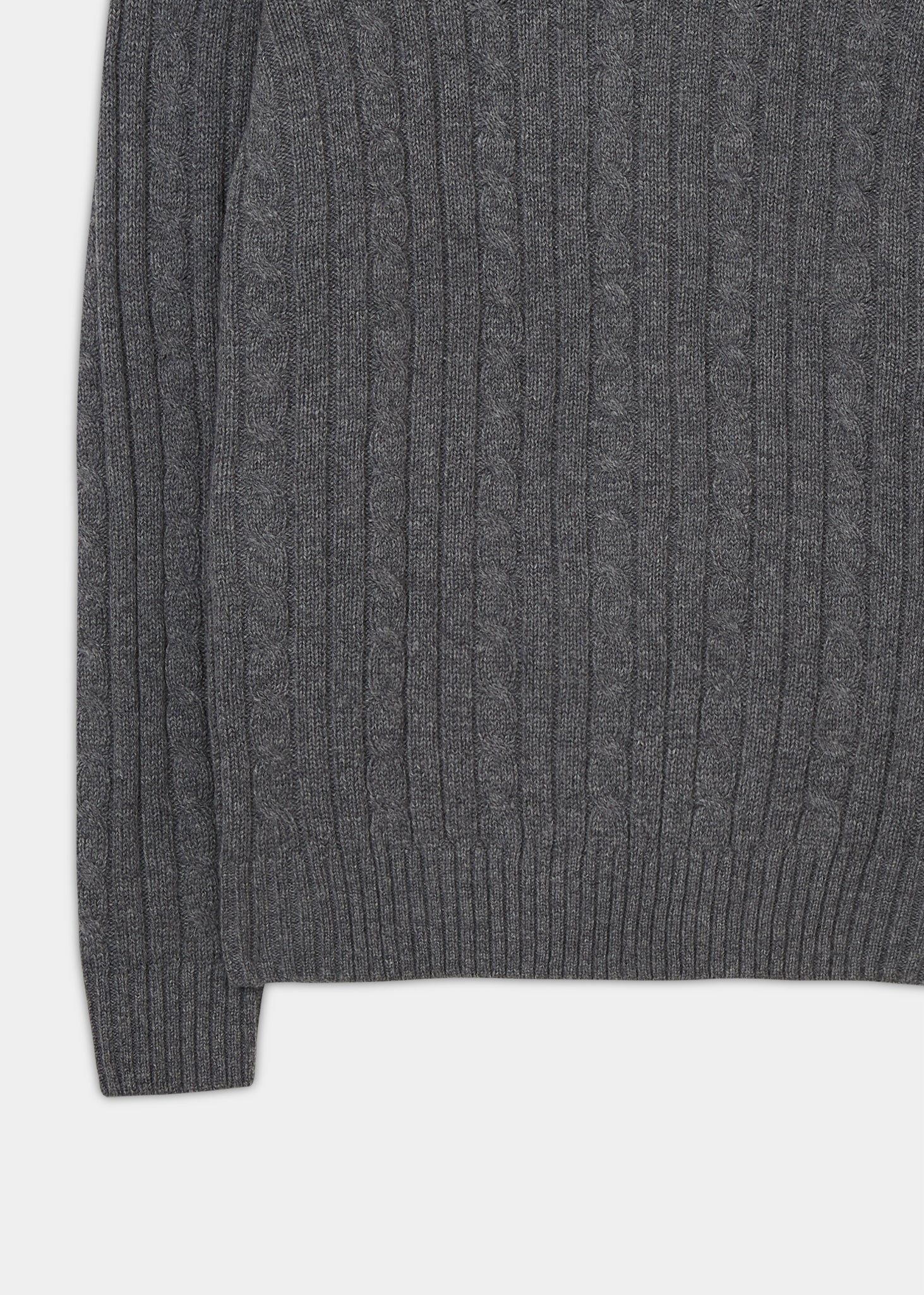 Rathmell Men's Cable Knit Jumper in Grey Mix