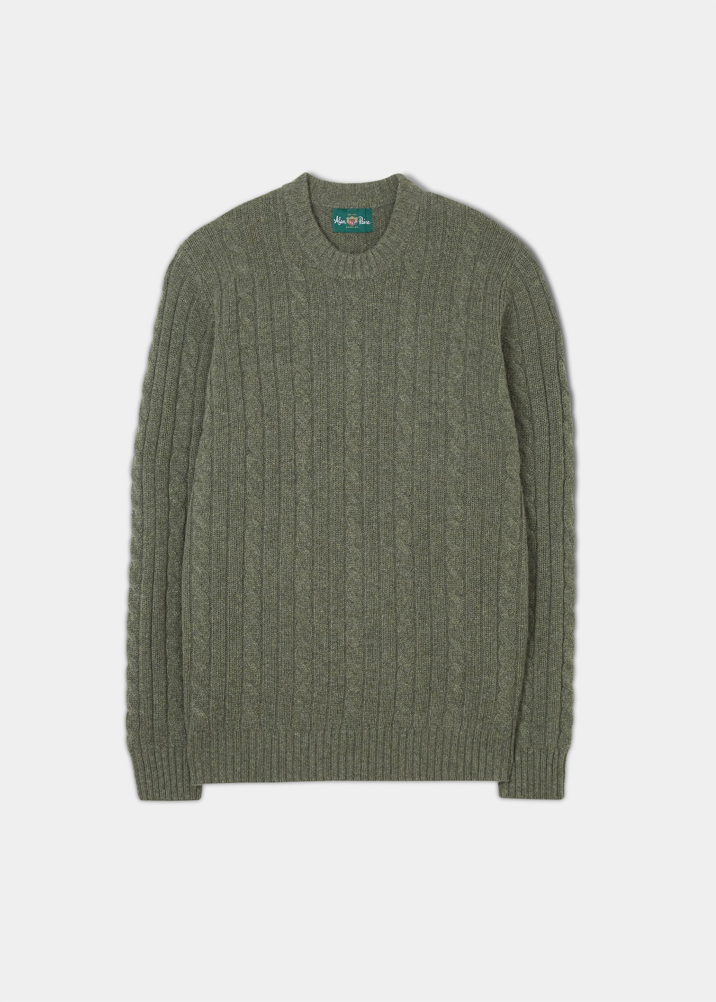 Rathmell Men's Cable Knit Jumper in Landscape – Alan Paine UK