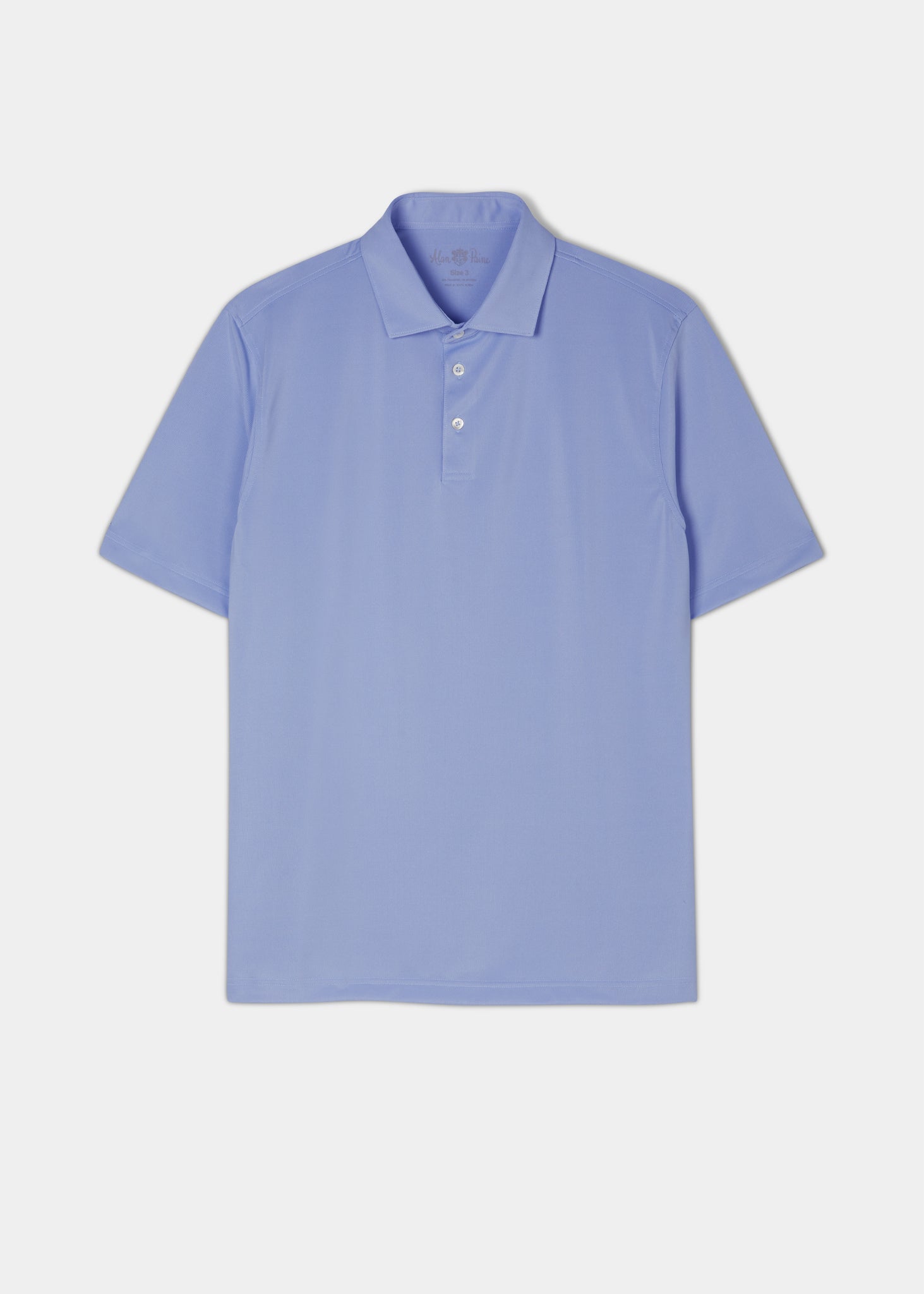 Men's 3 button polo shirt in light blue