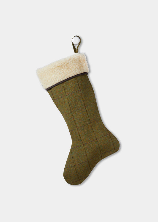 Rutland Tweed Christmas Stocking - Lichen