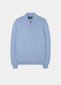 Selhurst Cotton Cashmere 1/4 Zip Jumper In Steel Blue