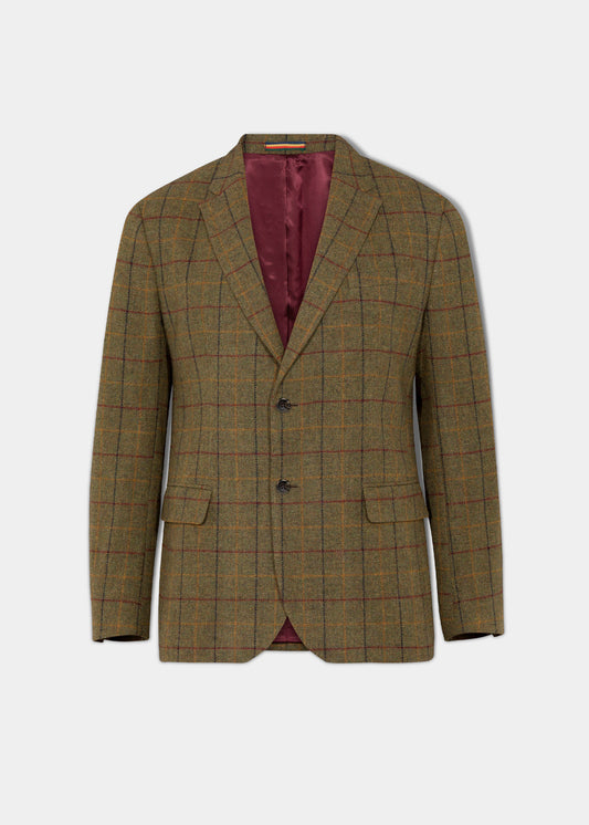 Surrey Men's Tweed Lined Country Blazer In Olive - SIZE 42 ONLY